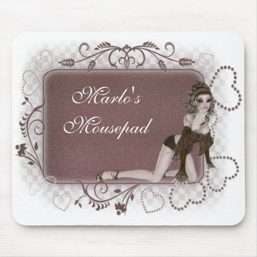 Heart Label Elf Design - Mousepad Muismat (Voorkant)