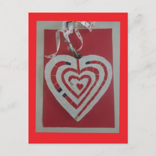 Heart Labyrinth Mosaic DIY Briefkaart (Voorkant)