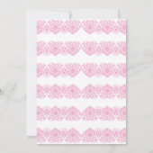 Heart Lace Ribbon Black Bow Vrijgezellenfeest Kaart (Achterkant)