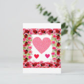 Heart Ladybugs Briefkaart (Staand voorkant)