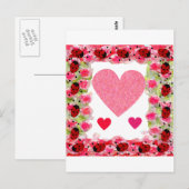 Heart Ladybugs Briefkaart (Voorkant / Achterkant)