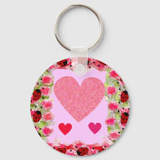 Heart Ladybugs Sleutelhanger (Voorkant)