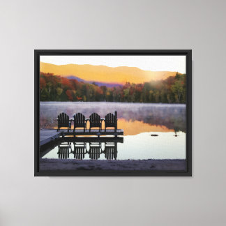 Heart Lake ADK herfstfoto Canvas Afdruk