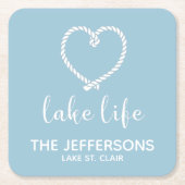 Heart Lake Life Custom Onderzetter (Voorkant)