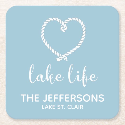 Heart Lake Life Custom Onderzetter (Voorkant)