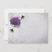 Heart Leaf Eggplant Tree  vogels Hartelijk dank Bedankkaart (Achterkant)