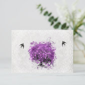 Heart Leaf Eggplant Tree vogels RSVP (Staand voorkant)