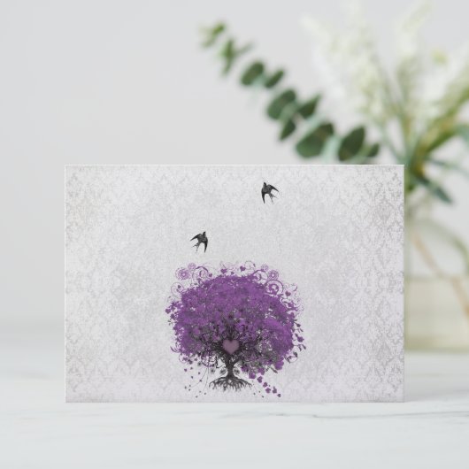 Heart Leaf Eggplant Tree vogels RSVP (Staand voorkant)