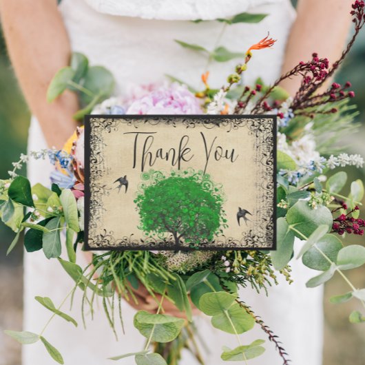 Heart Leaf Emerald Tree Love Bird Bedankt