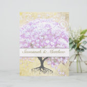 Heart Leaf Lavender Tree Bird Wedding (Staand voorkant)