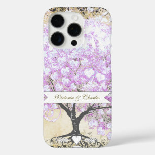 Heart Leaf Lavender Tree  Bird Wedding iPhone 16 Pro Hoesje