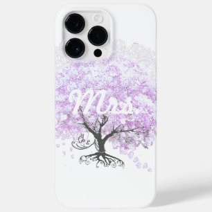 Heart Leaf Lavender Tree  Bird Wedding Case-Mate iPhone Case