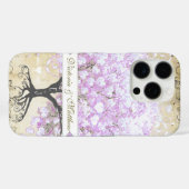 Heart Leaf Lavender Tree Bird Wedding Case-Mate iPhone Case (Achterkant (horizontaal))