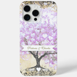 Heart Leaf Lavender Tree Bird Wedding iPhone 15 Pro Max Hoesje