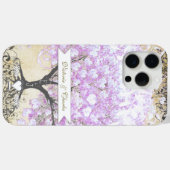 Heart Leaf Lavender Tree  Bird Wedding Case-Mate iPhone Case (Achterkant (horizontaal))