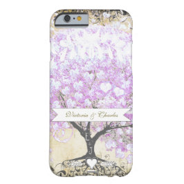 Heart Leaf Lavender Tree Bird Wedding iPhone 15 Pro Max Hoesje