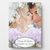 Heart Leaf Lavender Tree  Bird Wedding Fotoplaat (voorkant)