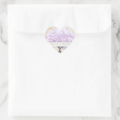 Heart Leaf Lavender Tree  Bird Wedding Hart Sticker (Tas)