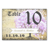 Heart Leaf Lavender Tree Bird Wedding Kaart (Voorkant)