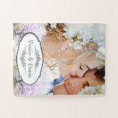 Heart Leaf Lavender Tree  Bird Wedding Legpuzzel (Horizontaal)