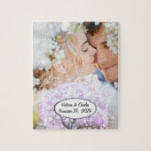 Heart Leaf Lavender Tree  Bird Wedding Legpuzzel (Verticaal)