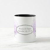 Heart Leaf Lavender Tree Bird Wedding Mok (Midden)
