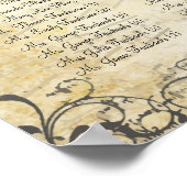 Heart Leaf Lavender Tree  Bird Wedding Poster (Hoek)