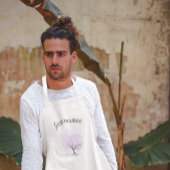 Heart Leaf Lavender Tree  Bird Wedding Standaard Schort