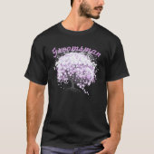 Heart Leaf Lavender Tree  Bird Wedding T-shirt (Voorkant)