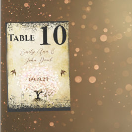 Heart Leaf Roze Boom  Bird Kaart