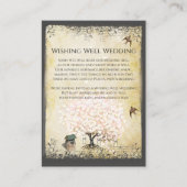 Heart Leaf Roze Boom  Wishing Well Wedding Informatiekaartje (Voorkant)