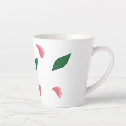 Heart & leaves latte mug mok (Rechts)