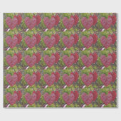 Heart Leaves Red Cadeaupapier (Vlak)