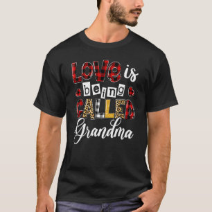 Heart Leopard Love heet Grandma Moeder' T-shirt