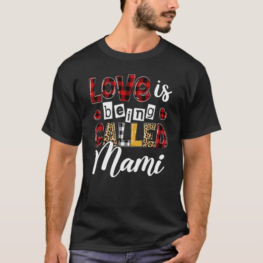 Heart Leopard Love heet Mami Happy Moth T-shirt (Voorkant)