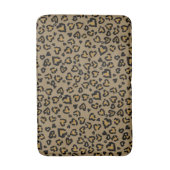Heart Leopard Pattern in Natural Colors Badmat (Voorkant Verticaal)