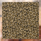 Heart Leopard Pattern in Natural Colors Raamsticker (Vel 2)