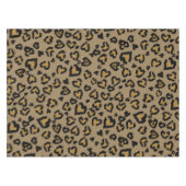 Heart Leopard Pattern in Natural Colors Tafelkleed (Voorkant (Horizontaal))