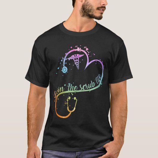 Heart lievend de schrobberstethoscoop t-shirt (Voorkant)