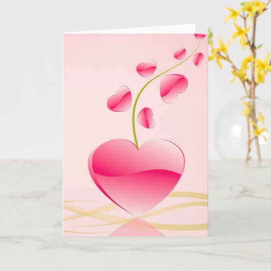 Heart Life-Wenskaart Kaart (Gele Bloem)