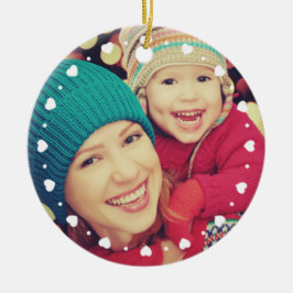 Heart Lijst Aangepast toetsenbord Kerstmis Keramisch Ornament