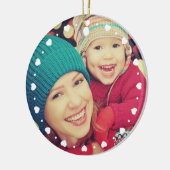 Heart Lijst Aangepast toetsenbord Kerstmis Keramisch Ornament (Links)