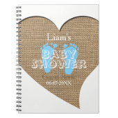 Heart Lijst Burlap Baby shower Guest Book Notitieboek (Voorkant)