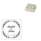 Heart Lijst Couples Names Date Weddenschap Rubberstempel (Gestempeld)