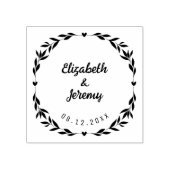 Heart Lijst Couples Names Date Weddenschap Rubberstempel (Afrduk)