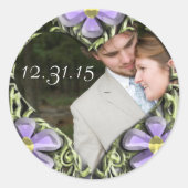Heart Lijst Daisy Wedding Stickers Je foto (Voorkant)
