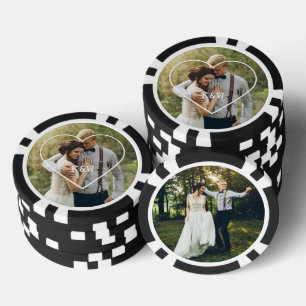 Heart Lijst Monogrammed Foto Poker Chips