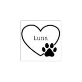 Heart Lijst - Zoete paw - Aangepaste naam Rubberstempel (Afrduk)