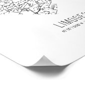 Heart Limoges City Map (Frankrijk) Poster (Hoek)