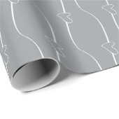 Heart Link Roos Quartz Wedding Wrapping Paper Cadeaupapier (Rol Hoek)